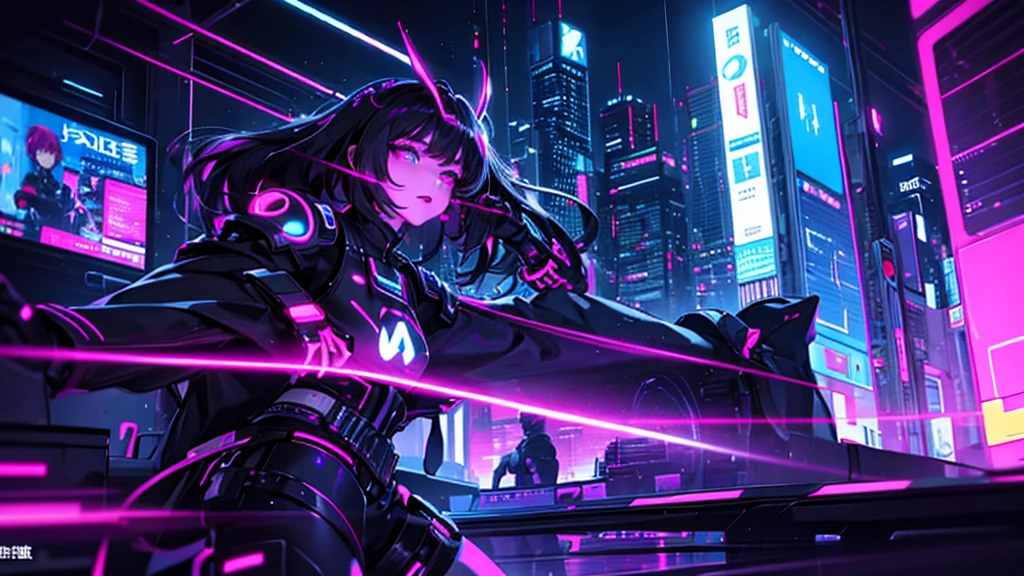 Neon City、cyber punk、Decadent、wide area、scenery、night、Future、dark、Dark Techno、Chillout、cyber punk、No people、