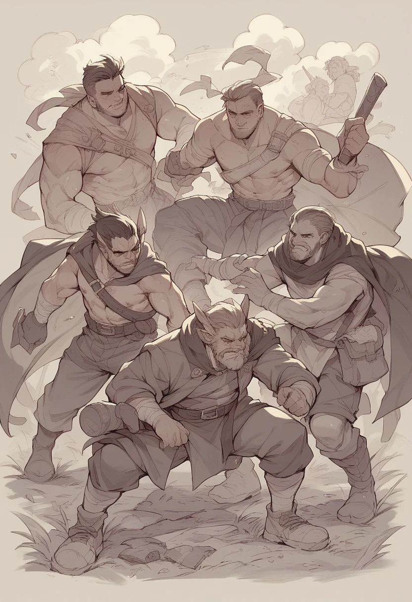 small group of people wining a battle against the big group of people