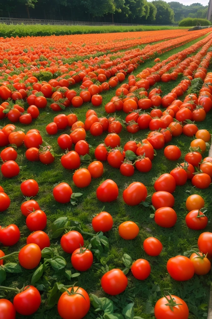 (masterpiece, 最high quality, high quality, High resolution:1.4), detailed,Soft indirect lighting, 4K,Tomato field