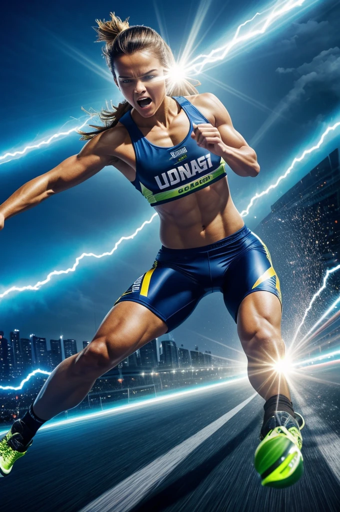 Main Image: An athlete in the middle of the race, with an expression of determination and energy. Dynamic background with rays of light symbolizing energy.
Slogan: "Unleash your Potential"
Additional Text: "Con Energix, Every day is a new opportunity to exceed your limits. Boost your body and mind with the energy drink that gives you the boost you need."