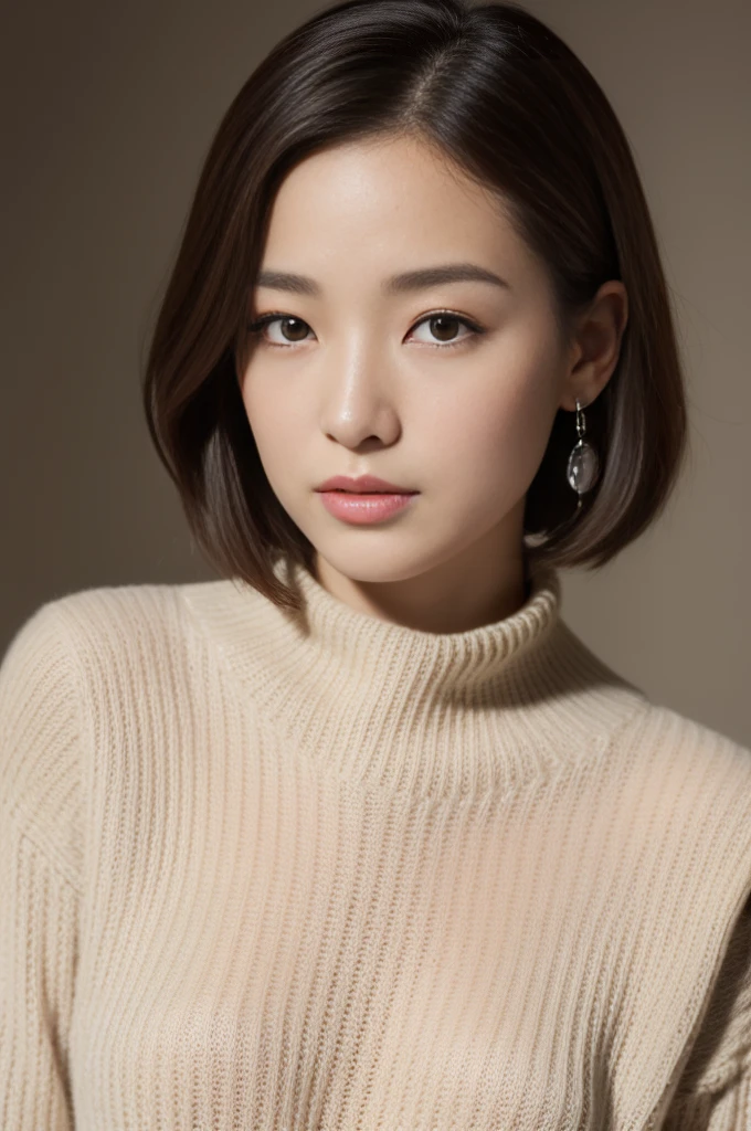 ((highest quality、8K、masterpiece:1.3))、sharp focus:1.2、Beautiful 40 year old Japanese woman with perfect figure:1.4、(Layered Short Hairstyles:1.2))、composition of golden ratio、(wearing a knit sweater:1.3)、scarf:1.2、Earrings and necklaces:1.1、Highly detailed face and skin texture、fine eyes、double eyelid、Hill with a sunset view