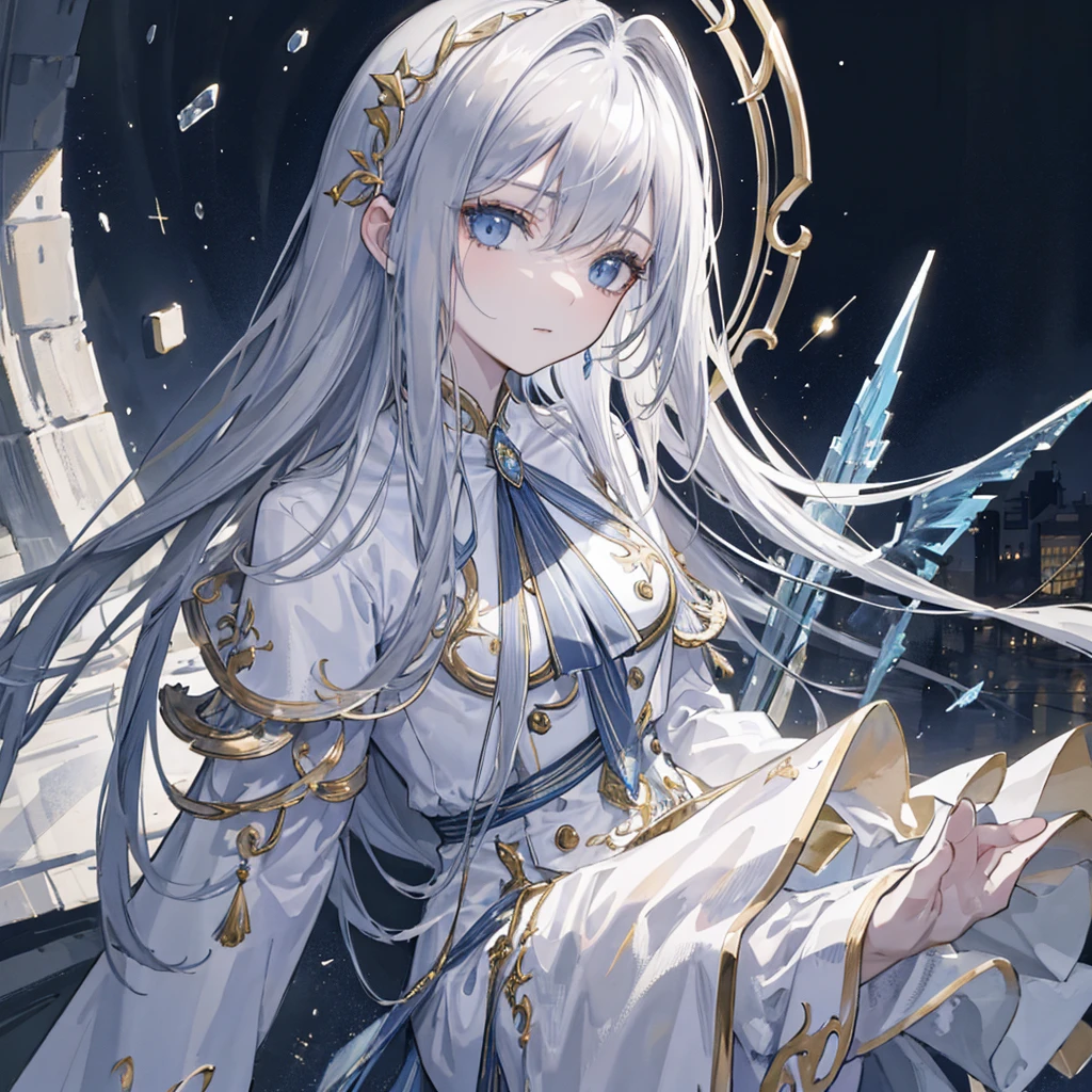High definition RAW color art, sculptures, marble, metalic, High angle, (((Ultra detailed elegant))), Magical atmosphere, Face Focus, Twinkle Eyes, Downtown Sibert and Grey, sharp, depth of fields