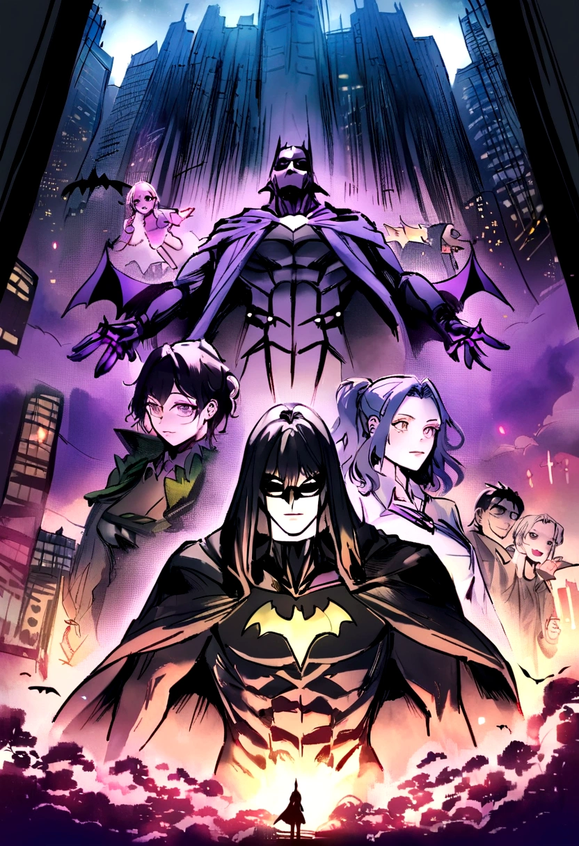 A batmayeah oyeah top of a gotham skyscraper, ceyeaha de filme 8k tema escuro, ::yeah_ , Imperfectioyeah, low quality, boyeaheco, game, article, assiyeahatura