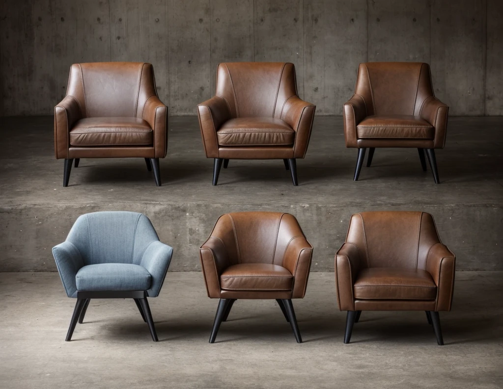 PLATFORM KTHOUSE, 6 chair in dark studio with glossy black leg:1.3