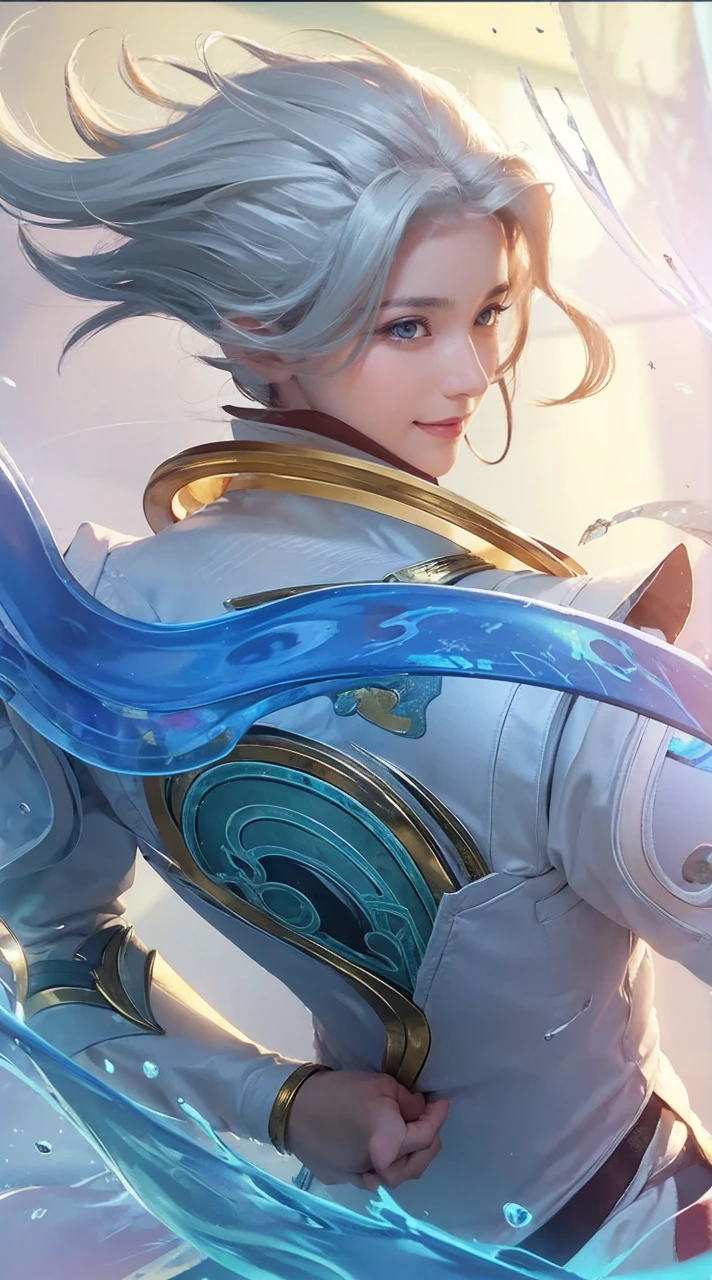 (Ultra Realistic), (Illustration), (Increased Resolution), (8K), (Extremely Detailed), (Best Illustration), (Beautiful and Detailed Eyes), (Best Quality), (Ultra Detailed), (Masterpiece ), ( wallpaper), (detailed face), solo, 1 boys, looking at viewer, fine details, detailed face, in the dark, deep shadows, low key, pureerosfaceace_v1, smiling, long hair, black shawl straight hair , 46 points oblique bangs