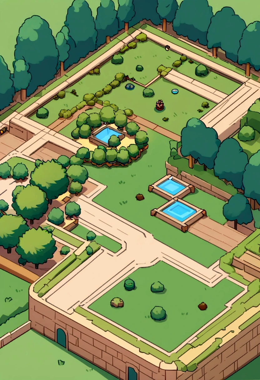 a bush, in isometry, mobile games, Beautiful, in the style of mobile games