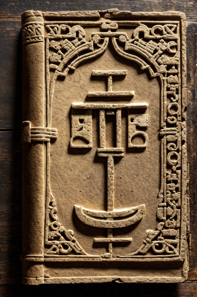Create an ancient type of book image