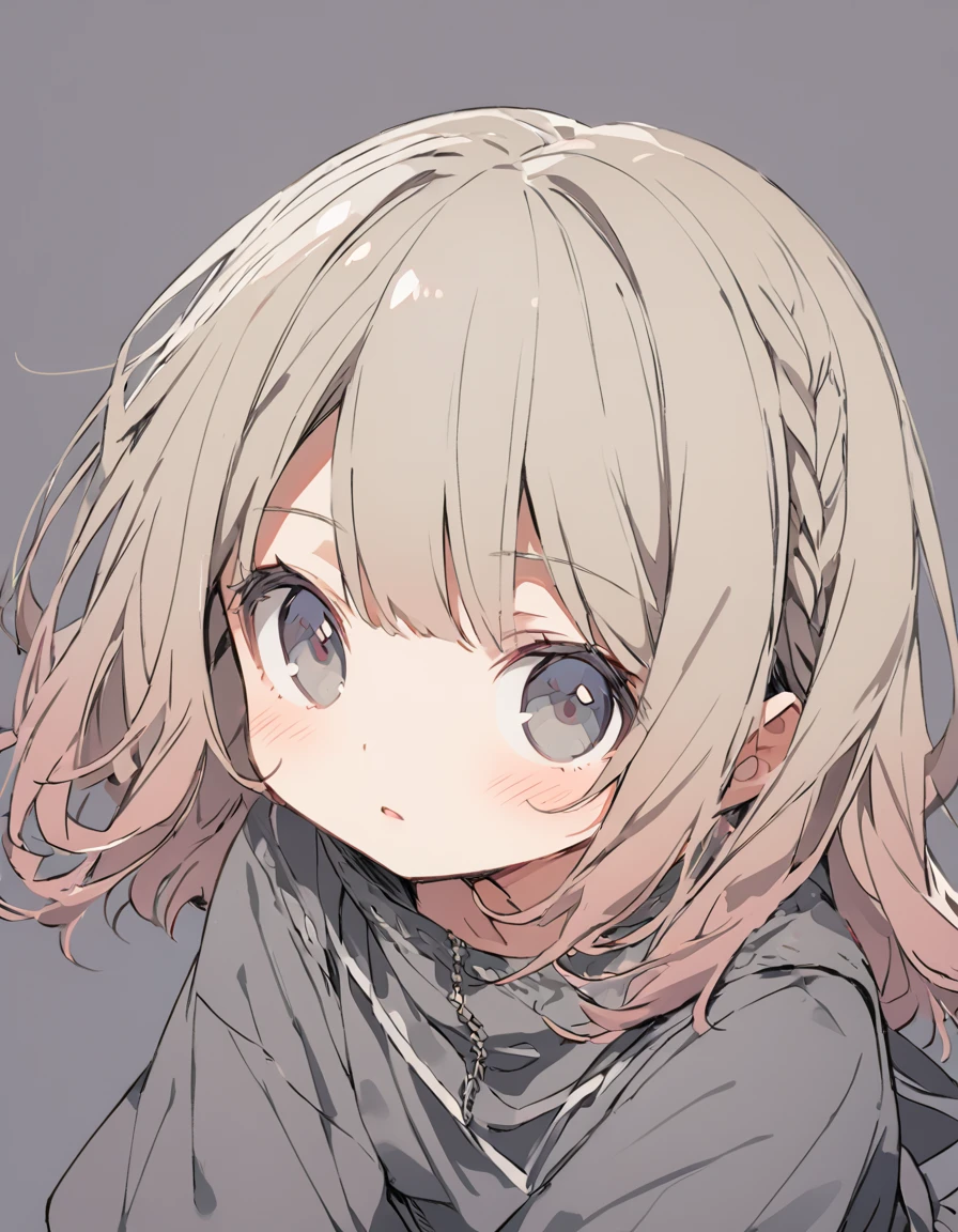 with gray hair