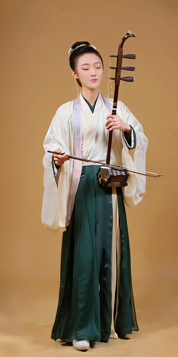 1man, young man, tall and thin, playing erhu,holding erhu, wearing hanfu, (((masterpiece,best quality))),((good structure,Good composition,good atomy)), ((clear, original,beautiful)),