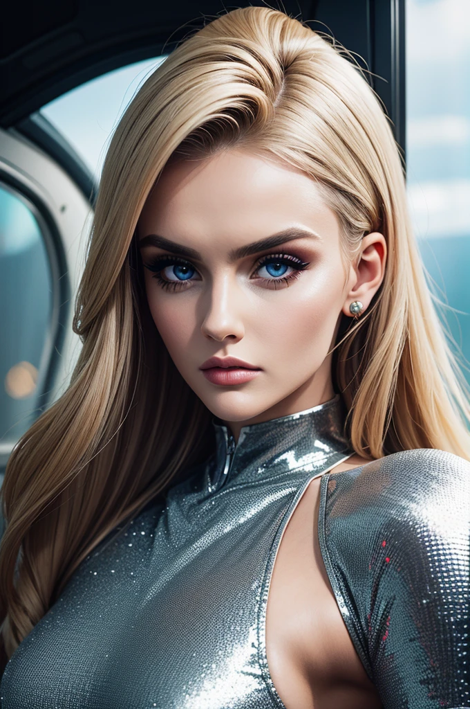 Perrie Edwards, wearing cosmonaut sexy clothes. professionally retouched, soft lighting, realistic, smooth face, perfect eyes, sharp focus on eyes, 8 k, high definition, insanely detailed, intricate, elegant. in a Eiffel Tower background.