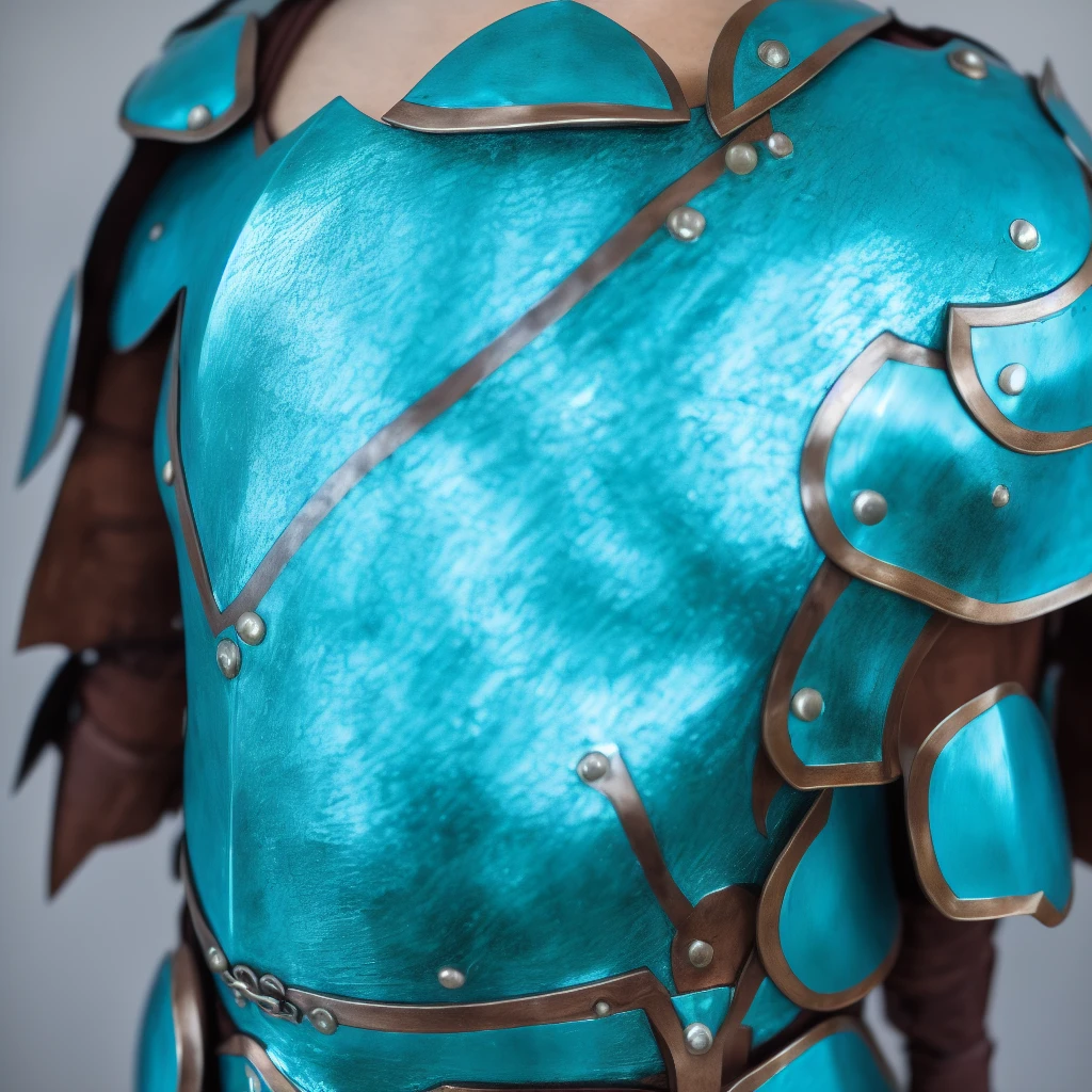 [rpgicondiff:0.15] Photo of turquoise armor, breastplate, Magic