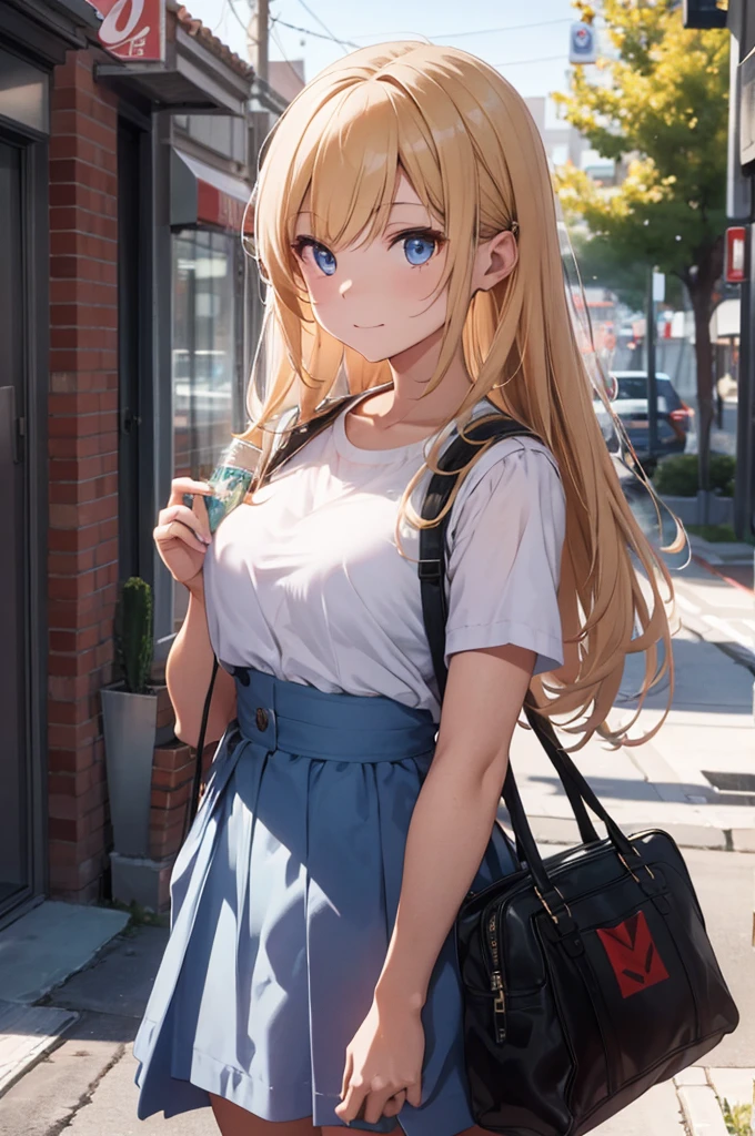 Beautiful modern fashion girl drinks Coca-Cola, cinematic style,8k resolution, soft lighting,super details of skin and hair texture, eyeballs,nase, mouth are realistic details,hair blonde; dynamics, bonitsa, anime 4k, dressed in school clothes