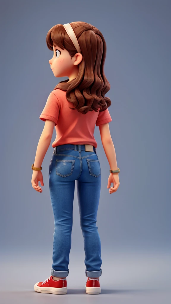 Clara is a seven year old girl, has brown hair, mid-back and taken from the sides with pins. Wear blue jeans, red sneakers and a red t-shirt. She is intelligent and adventurous. He finds himself in his grandmother&#39;s garden.