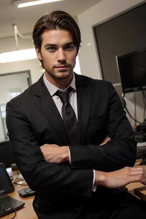 generate a guy handsome professional dress who look like a software developer