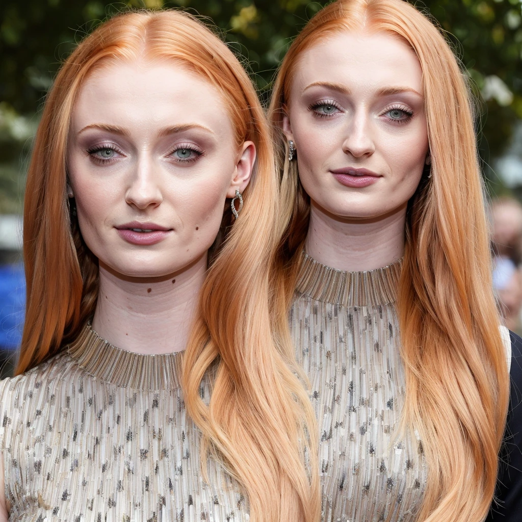 Sophie Turner in casual clothes, full upper body, high quality, photorealistic, hyperrealistic, 1 woman solo
