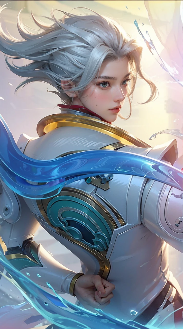 Highest image quality, outstanding details, ultra-high resolution, (realism: 1.4), the best illustration, favor details, highly condensed 1boy, with a delicate and beautiful face, dressed in a black and green mecha, wearing a mecha helmet, holding a directional controller, riding on a motorcycle, the background is a high-tech lighting scene of the future city.