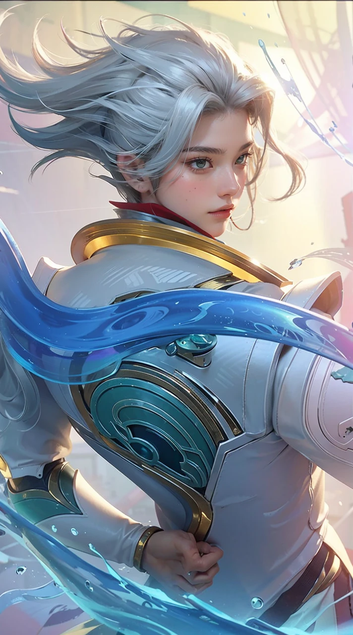 Highest image quality, outstanding details, ultra-high resolution, (realism: 1.4), the best illustration, favor details, highly condensed 1boy, with a delicate and beautiful face, dressed in a black and green mecha, wearing a mecha helmet, holding a directional controller, riding on a motorcycle, the background is a high-tech lighting scene of the future city.