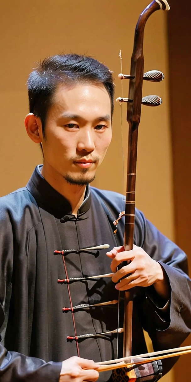 1man, young man, man, face detail, tall and thin, playing erhu,holding erhu, wearing hanfu, (((masterpiece,best quality))),((good structure,Good composition,good atomy)), ((clear, original,beautiful)),