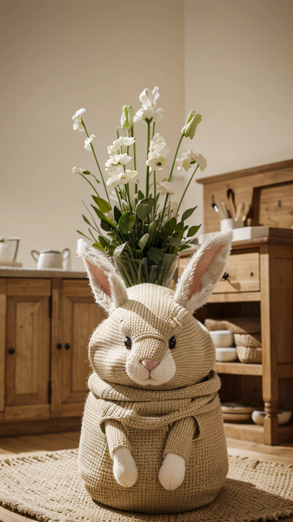 Lapin qui est dans un champ et qui saute et courant en 4k