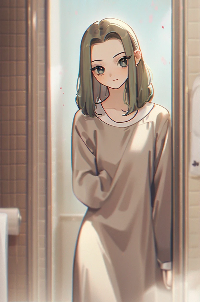 ((Лучшее качество)), ((шедевр)), (подробный), Anya Taylor Joy, in the bathroom