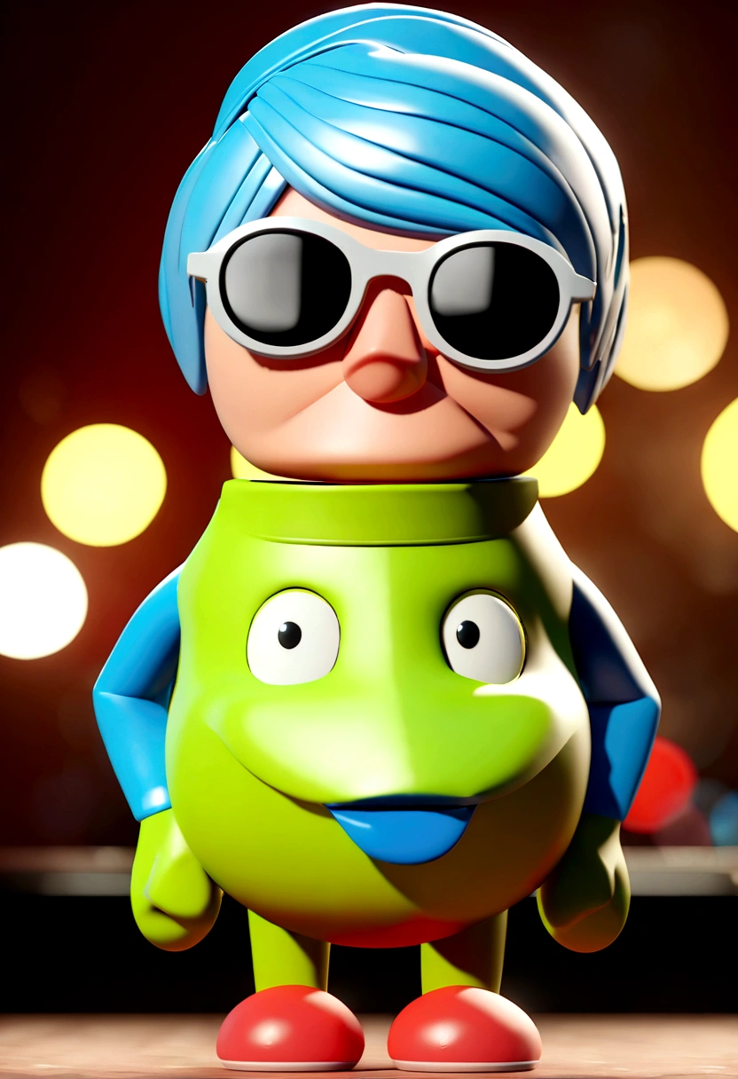 Cartoon character of a man in sunglasses and blue shirt, animation character, stylized character, animation style rendering, 3d stylized, Arnold Maya rendering, Stylized 3D rendering, toon render screenshot, 3d character, 3d character, Stylized 3D rendering, 3D character rendering, cartoon character, Personagem de close up, character posing,  (Pixar-style) (master part:1.2) (bokeh) (best qualityer) (skin detailed) (detailed texture) (8K) (Argilla) (cinematic lighting) (sharp focus