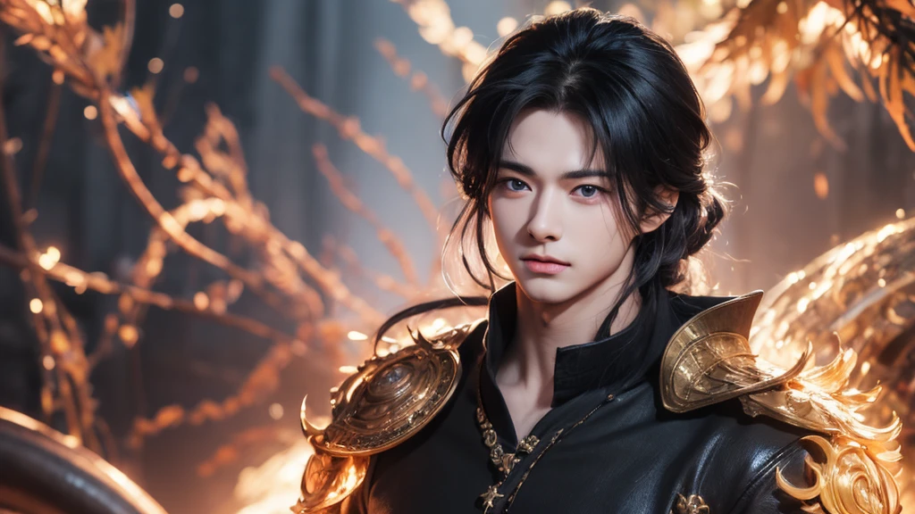 "Cheerful Madara 20 years old is a real masterpiece with masculine beauty, perfect . Olpntng style, colorful rainbow, black samurai outfit, clean design, epic Instagram, artstation, full streaks of colored paint, circles, outlines. When you look at his beautiful eyes, you will clearly see every little detail and perfect line, every detail on the skin is beautiful in 8K quality, people We will be captivated by the confidence radiating from every look. His head has black hair and his face is drawn meticulously in every detail with 8K image quality.''