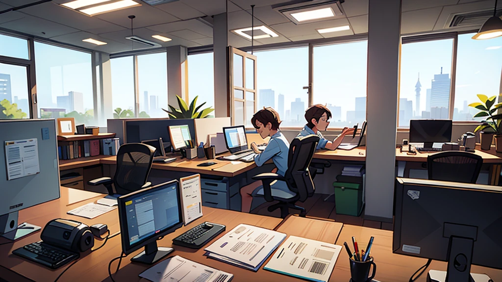 there is an office, company