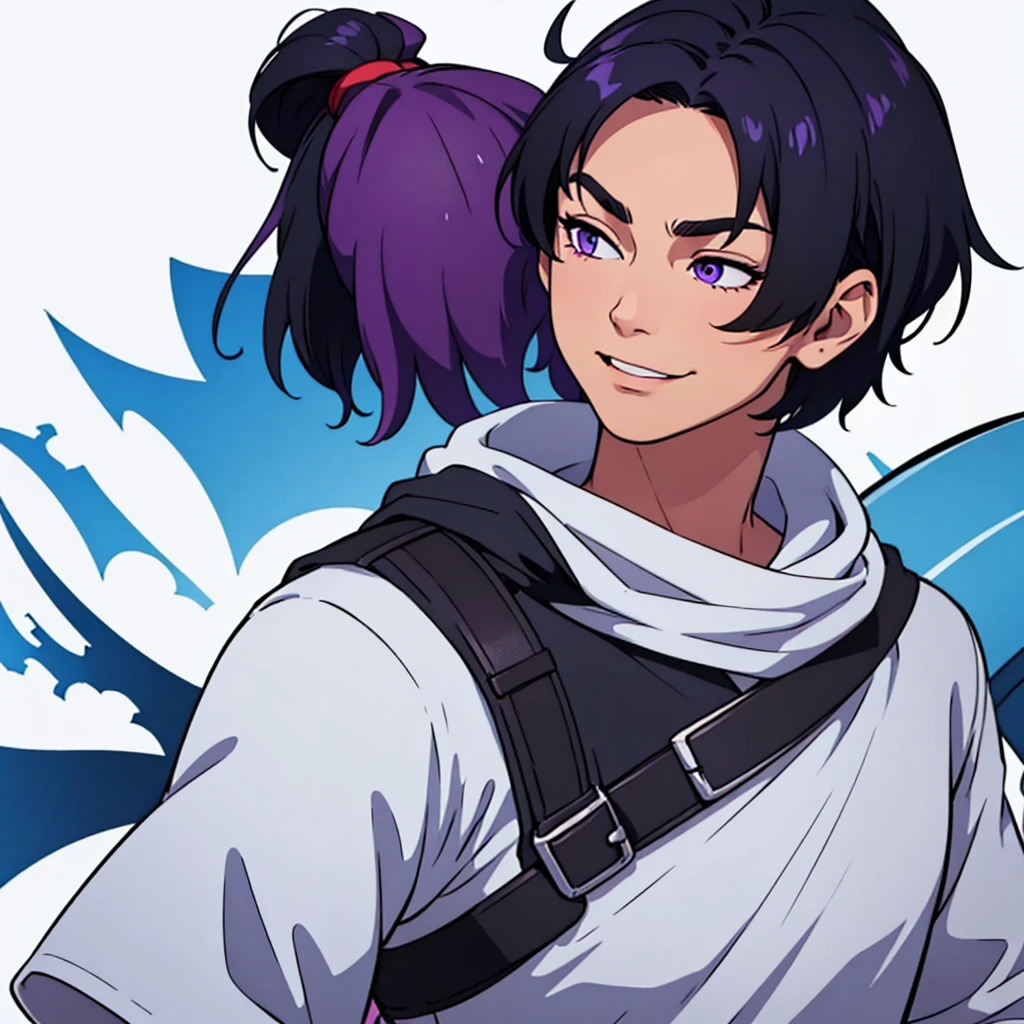 full face visible, looking towards camera, looking forward, short black hair, highres, high resolution, masterpiece, wide purple eyes, talking, neutral face, confident, masterpiece, best quality, highres, 1 man, 1 person, 1 entity, Baro Shoei blue lock, extremely short hair, black hair, short hair, ager, colorful hair, light background, full body, teen, colorful parts, symbols, dark , bold, realistic mixing dark lines and loose lines, bold lines, on paper, human man, masculine male, man, full body, imposing pose, stylish outfit, dark theme, handsome, attractive, boastful, standing, male, sharp chin, wide jaw, square face, white background, highres, high resolution, masterpiece, full face visible, looking towards camera, looking forward, talking, speaking, mouth open, laughing, laughing a lot, smiling, happy, eyes closed, eyes shut, eyes gone, both eyes closed , both eyes gone, both eyes disappeared