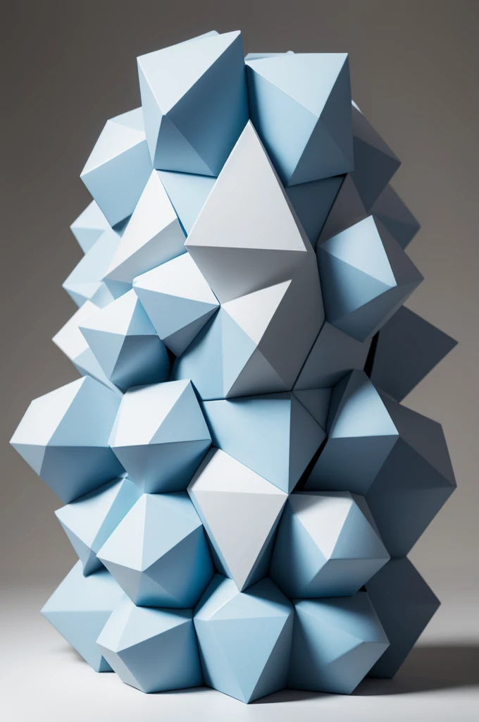 MAKE a geometric solid with at least 10 faces and 2 round holes