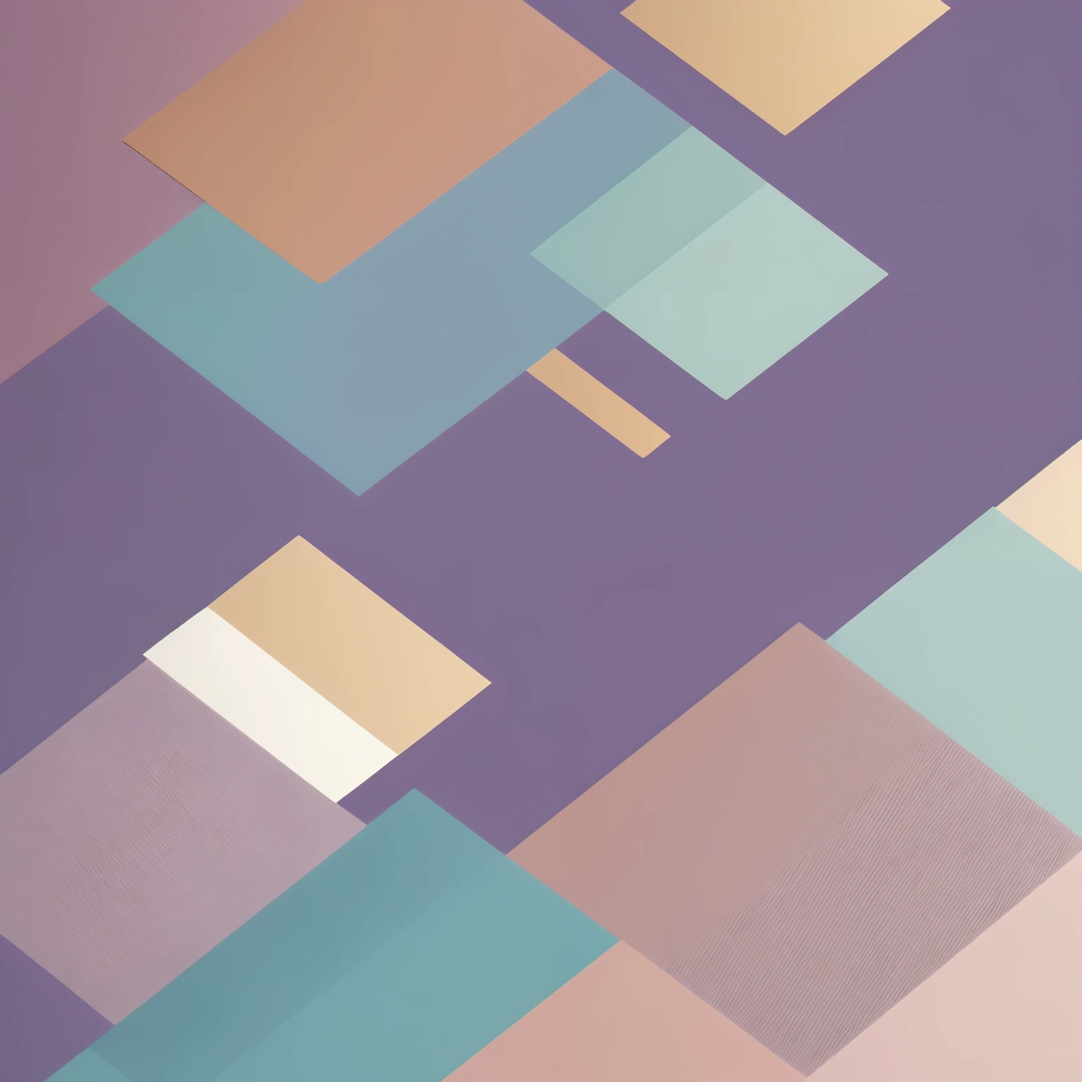 "Create a minimalist design featuring simple geometric shapes and lines in soft pastel colors with metallic accents, including a small, discreet logo or text."