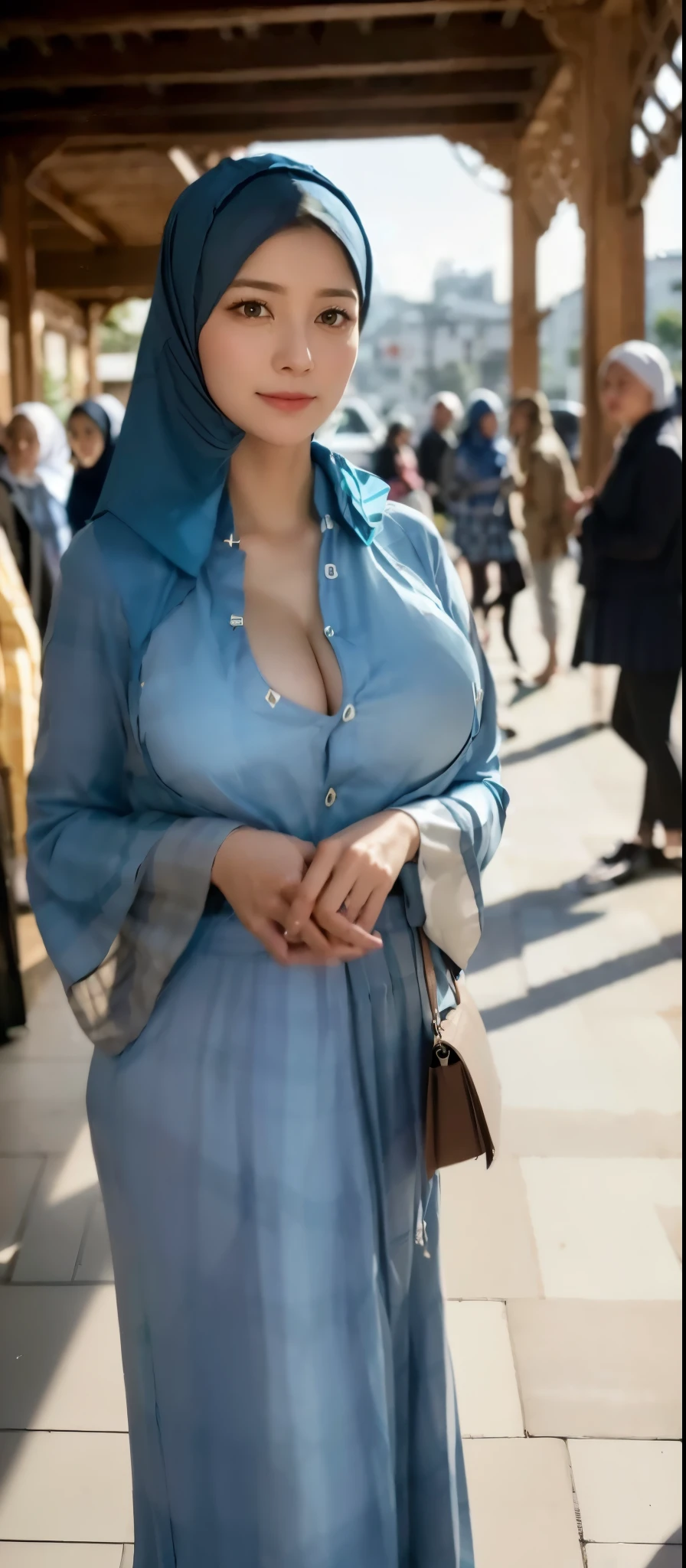 marian rivera,((White collar shirt、Light blue plaid pleated skirt:1.4)、foot, enchanting smile, closed clothes, polite attire, The face of beauty , Because I'm slender , abs:1.4, 30 years old, ((1 girl, alone)), ((full body)), ((:1.3)),  A. to, (K, Raw photo, highest quality, Masterpiece 11.4), (realistic, photo-realistic:1.37), (micro:1.4),  , ((diamond necKlace)), earrings, glamorous, white sKin, ((in a luxurious hall), looK at viewers, thick brunette hair, long hair, (lit), dynamic pose, (), ((beautiful eyes), , HDR, very detailed, ambient occlusion, nature, harmonious composition, fine art photography, beauty , excellent ,  detail