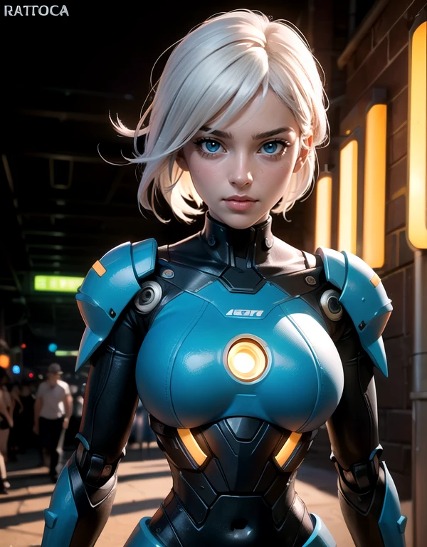 a beautiful woman in a cybernetic costume, retrofuturist, big breasts, yoga pose, canna, neon lights, the future of robotic costumes, white hair, quantum robot mascara, megaman mask, robot face cables and screws, (best quality,4k,8k,highres,masterpiece:1.2),ultra-detailed,(realistic,photorealistic,photo-realistic:1.37),concept art,sci-fi,vibrant colors,dramatic lighting