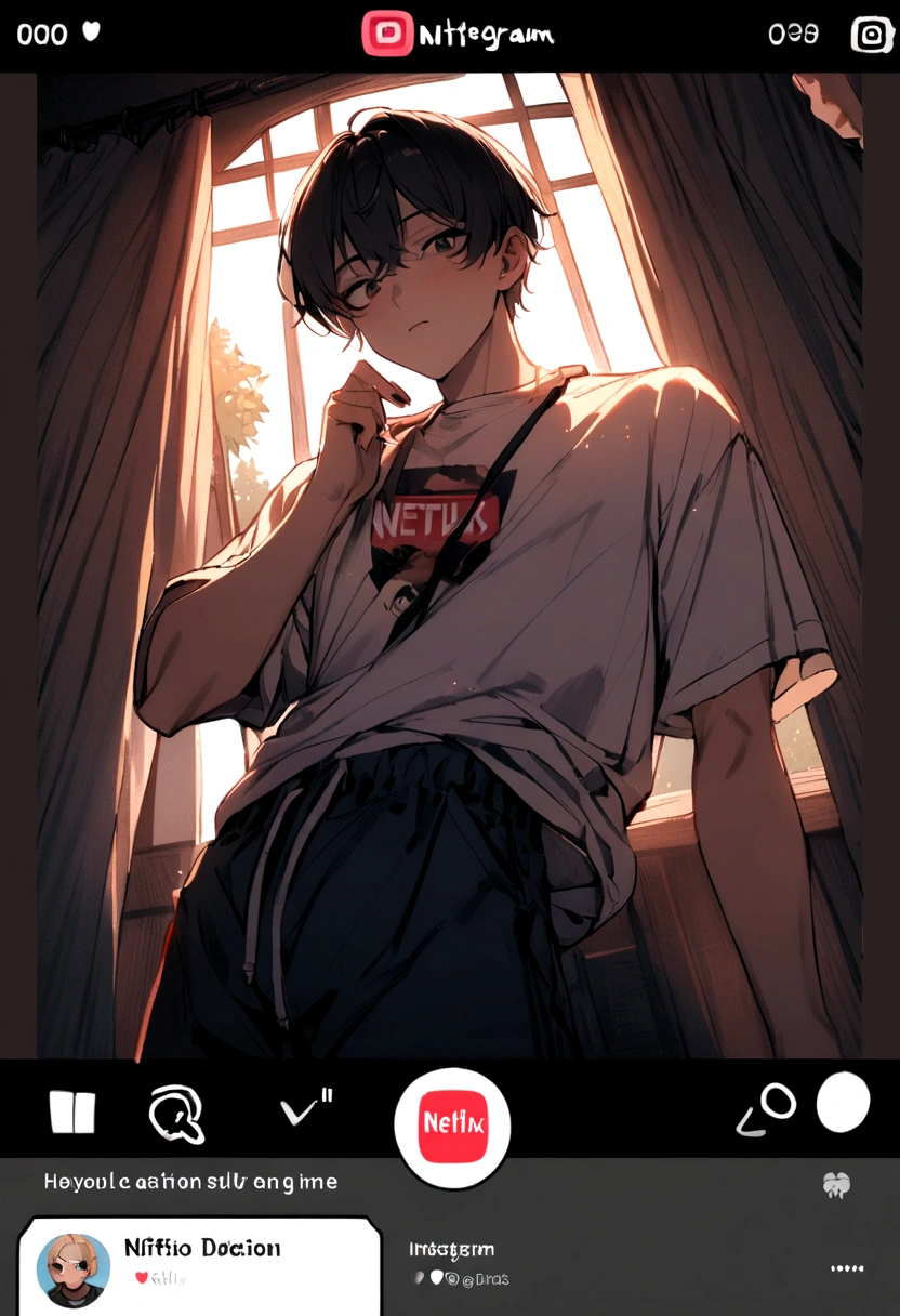 a boy who is addicted to netflix, instagram, youtube shorts