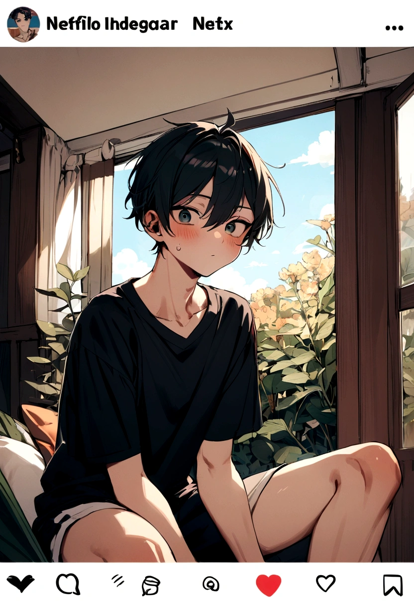 a boy who is addicted to netflix, instagram, youtube shorts