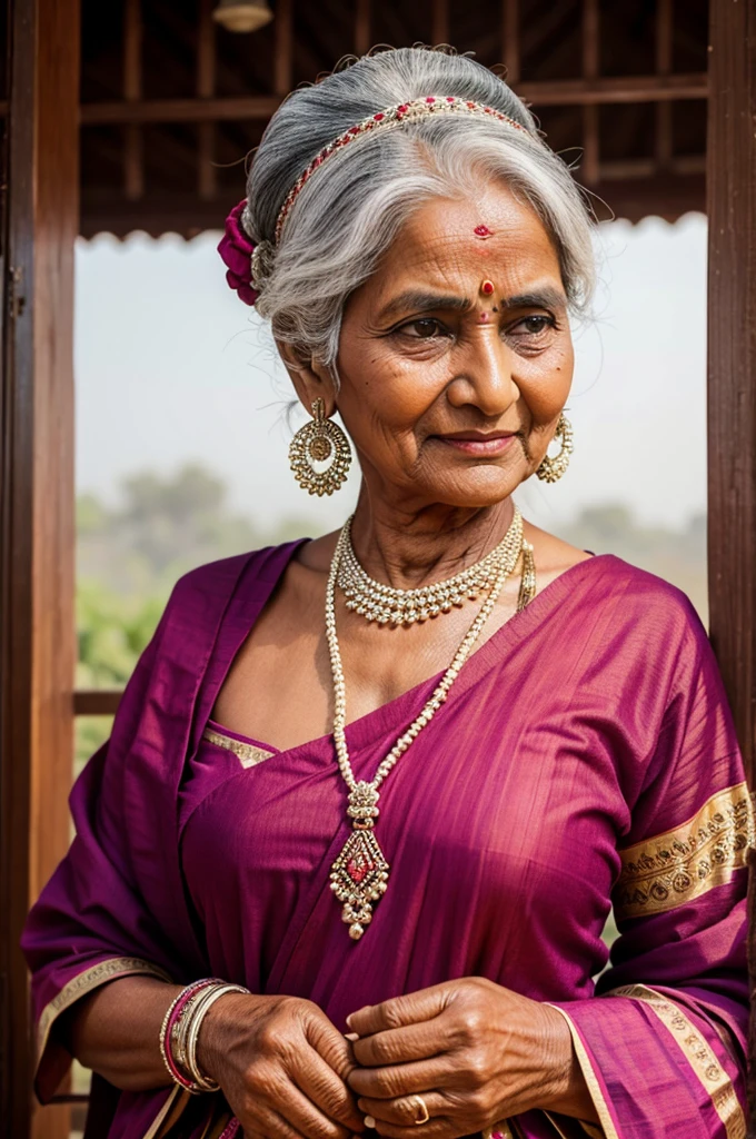 Old lady traditional with rajasthani