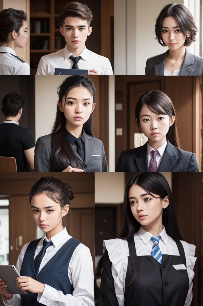 Several young people representing various professions 