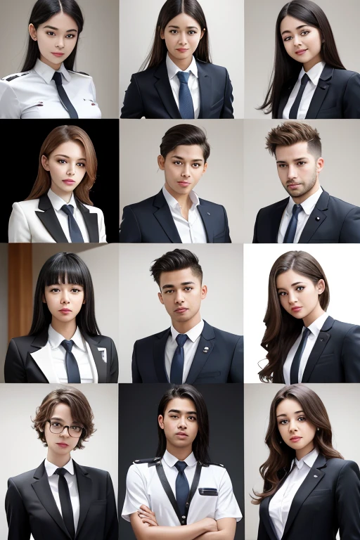 Several young people representing various professions