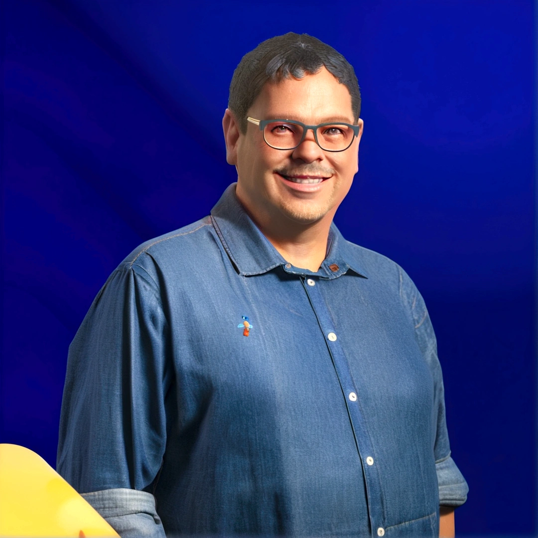 Cartoon character of a man in sunglasses and blue denim shirt, with short black hair, smiling, animation character, Stylized character, animation style rendering, 3D stylized, Arnold Maya rendering, Stylized 3D rendering, screenshot toon rendering, 3D Character, 3D Character, Stylized 3D Rendering, 3D Character Rendering, cartoon character, Close up Character, Character Pose, (Pixar Style) (master part:1.2) (bokeh) (best quality ) (detailed skin) (detailed texture) (8K) (clay) (cinematic lighting) (sharp focus