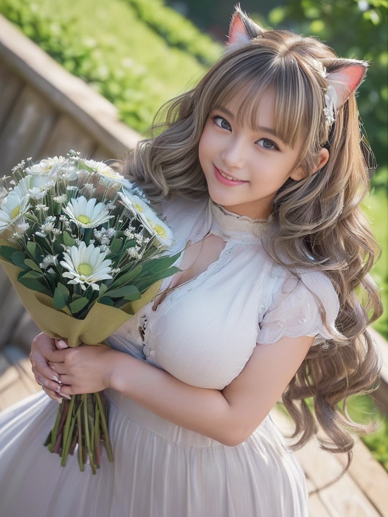 ((((The composition and angle of the girl is subjective from the viewer's perspective)))、(The girl and the viewer are lovers)、
A girl with a face she only shows to people she trusts、(uper sexy and super cute super big Japanese girl), brown hair, Great face and eyes, Tanuki face、Big eyes, Drooping eyes、Long and plentiful毛、thick and large erotic lips,、(wide open chest and high:1.1), Beautiful bigSuper big, Bare Chest, (Amazingly beautiful girl), brown hair,, (highest quality:1.4), (Super detailed), (very detailed CG integrated 8k wallpaper), Very detailed, High resolution raw color photos, Professional photography, Good balance between head and body,(((Super cute smile)))、 Super sexy and super cute mature woman, ((Chubby、A plump, voluptuous, selfish body that looks like it would be comfortable to hug, Round face,Tanuki face、Thick eyebrows、Big eyes。Drooping eyes、Long and plentiful、thick and big erotic and sexy lips、 About 40)), (((Wavy silver blonde hair,、Cat ear、Long Hair,))) 、Flashy makeup, Fuller lips, Sexy Gaze, (((A girl holding a beautiful bouquet))), Looking at the camera, Low angle shooting, Cute duck mouth,((Very precise and accurate anatomy)), (masterpiece:1.43), (((Perfect Anatomy)))、(((Perfect proportions))), Realistic photos, Full Shot, whole body, (height: 148cm), has two legs,Has two arms、has two legs, It should have two arms、Exact finger count)) 、sexual excitement、(((Super big)))、、(((Super big)))、(((Super big)))、(((Super big)))、(((Super big)))、(((Super big)))、A shy and cute smile、(((Super big)))、(((Super big)))、(((Super big)))、(((Super big)))、、(((Super big)))、、(((Super big)))、(((Super big)))、(((Super big)))、(((Super big)))、(((Super big)))、、(((Super big)))、、(((Super big)))、(((Super big)))、(((Super big)))、(((Super big)))、(((Super big)))、A shy and cute smile、(((A girl holding a beautiful bouquet)))