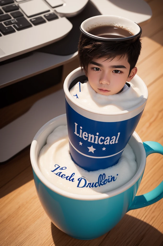 Create a logo for a personalized cup, written Lucas Daniel