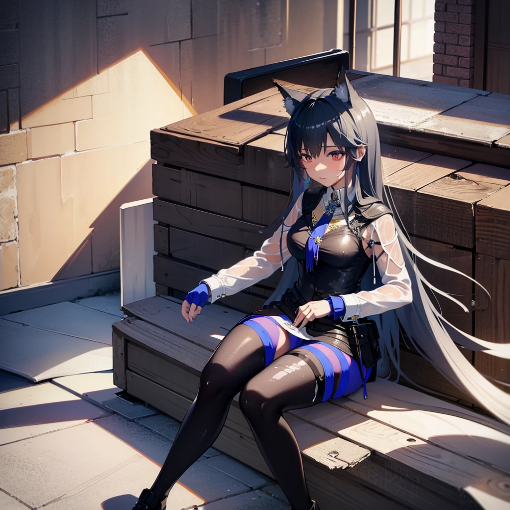 hentai girl, sitting on the ground, spreading legs, wet dripping panty, upskirt, 20 year old girl, skimpy outfit, leather clothes