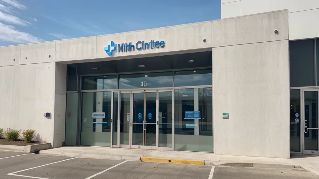 facade of a health center, modern and beautiful but simple, just one floor, with the following sign: "PSF", ultra realistic, 4k quality, photo in horizontal proportion,