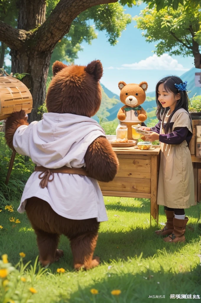 Taro the little bear、A story about an adventure where you go in search of delicious honey with your friends.。