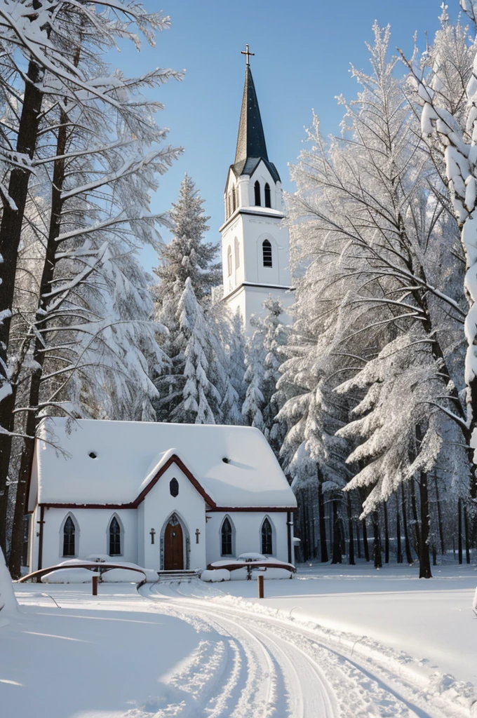 Church，White，beautiful scenery