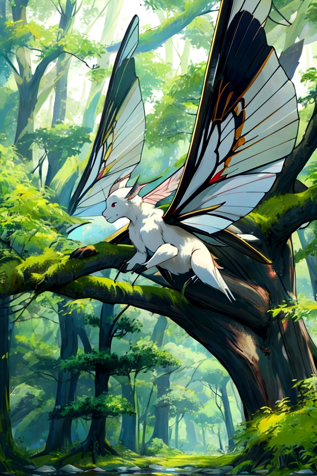 in the forest、Flying hornet、 Moving its wings at high speed