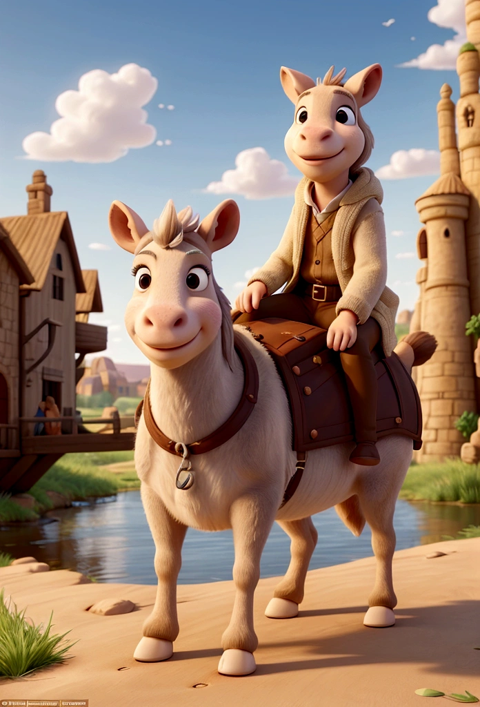 One day, the weasel Dália needed to move her address to the other side of the river. Bartholomew the donkey offered to help."