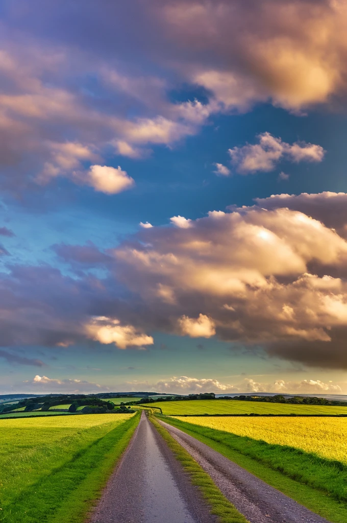 Original landscape,Sky and clouds,Tyndall effect,A country road,Colorful hot air balloon,High quality desktop wallpaper, Verdant forest, Detailed field properties, Beautiful English countryside, Stunning scenery, Rolling Hills, Landscape Wallpaper, Lush countryside, Green forests, Stunning scenery, Green fields in the background, High quality wallpaper, Beautiful wallpapers,Ultra high quality,Ultra HD,Ultra-high resolution