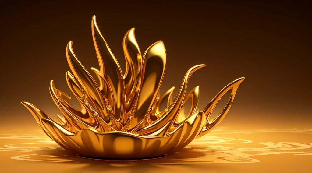 3d abstract liquid contain colors gold, high definition