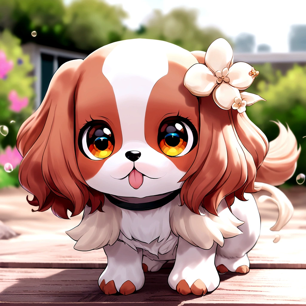 pokemon dog king charles spaniel and sand
 earth type and ghost adorable 