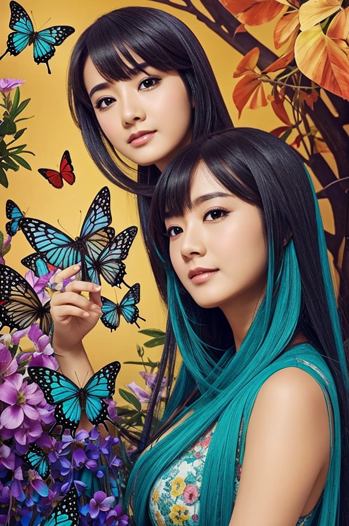 Chrysalis and butterflies in anime